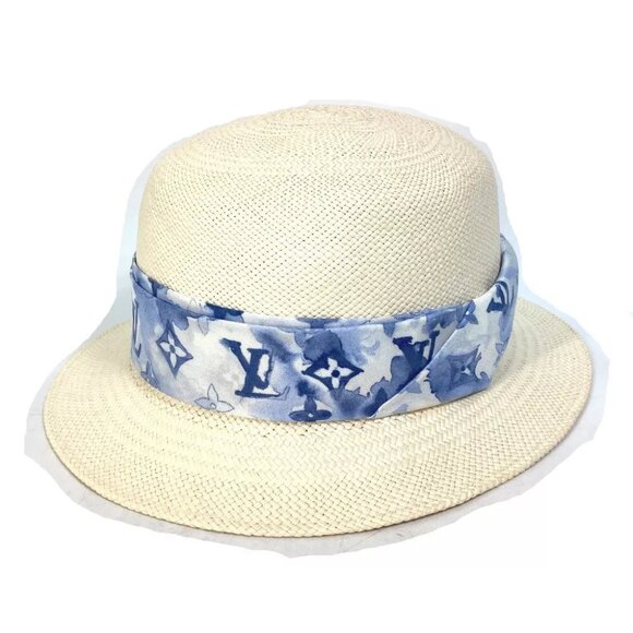 LOUIS VUITTON M76762 Monogram Watercolor Chapo-Summertime straw hat bucket hat - Picture 3 of 11